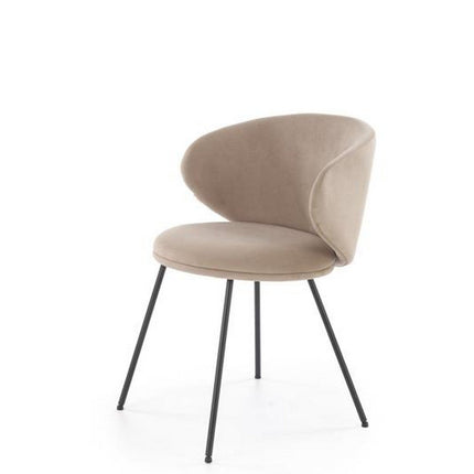 Scaun K587, bej - Mavel 38, stofa catifelata/otel, 60x58x77 cm