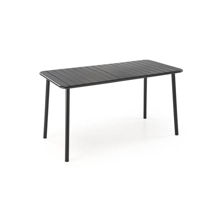 Masa gradina BOSCO, negru, metal, 140x70x76 cm