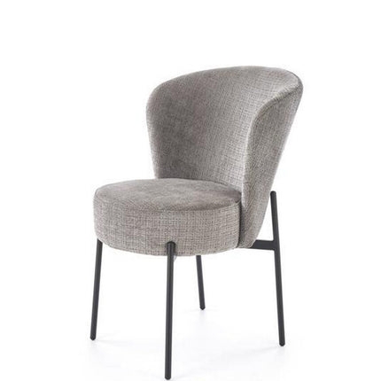Scaun K590, gri - Cremona 96, stofa catifelata/otel, 55x66x80 cm