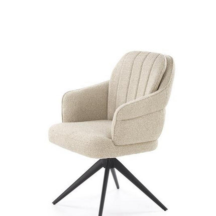 Scaun K570, bej/negru, stofa/otel, 61x70x92 cm