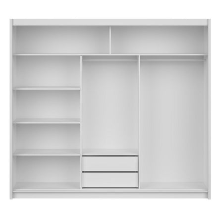 Dressing MARIO 200, pin alb, PAL, cu 3 usi, 200x61x216 cm