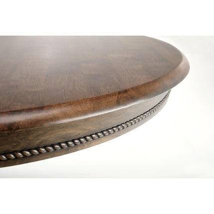 Masa bucatarie lemn rotunda nuc William, 90X90/124X75 cm