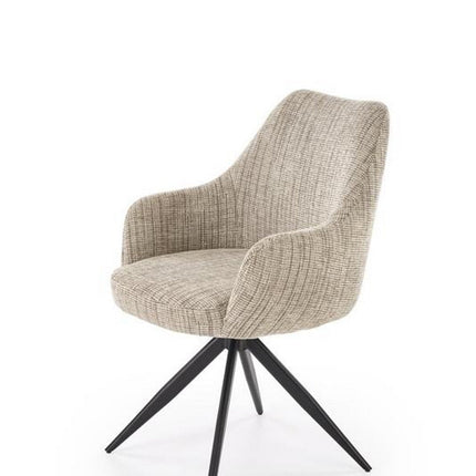Scaun K564, bej/negru, stofa clasica/otel, 60x63x87 cm