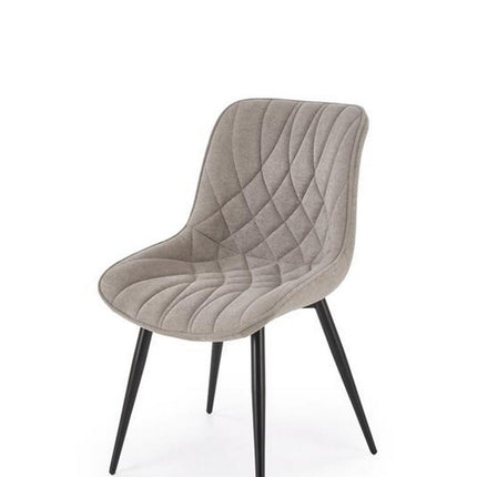 Scaun K567, gri - Havana 15, stofa catifelata/otel, 47x63x85 cm