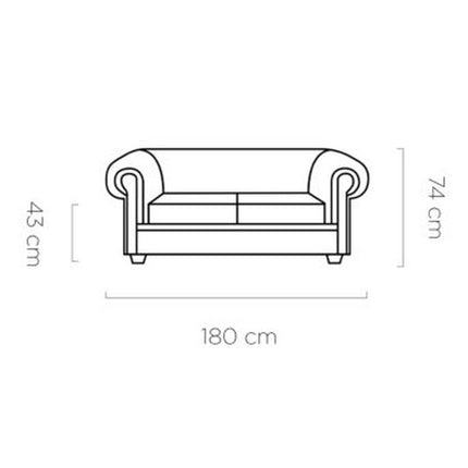 Canapea Manchester 2, personalizabil, 180x100x74 cm