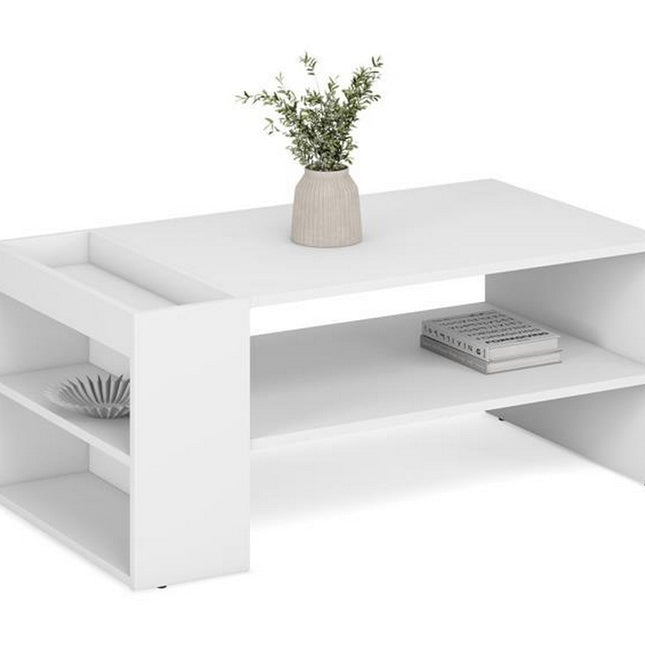 Masuta cafea MURCIA, alb, PAL laminat, 100x55x42 cm