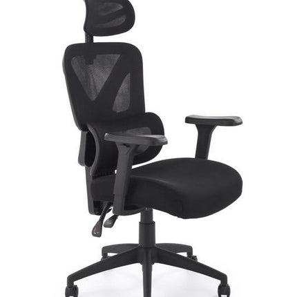 Scaun birou ASTRAL, negru, stofa clasica/plasa, 66x71x123-130 cm