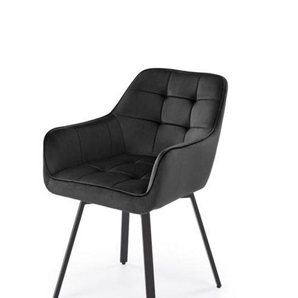 Scaun K588, negru - HLR 66, stofa catifelata/otel, 55x60x89 cm