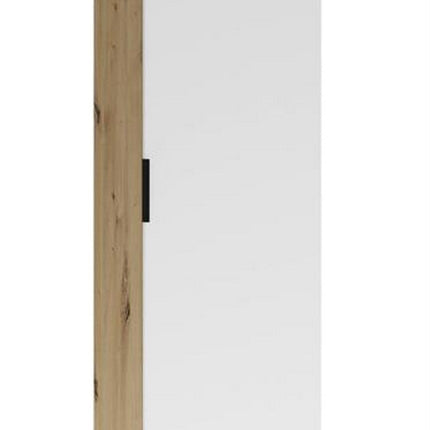 Dulap CLIF SL-50, stejar artisan/alb, PAL laminat, cu o usa, 50x38x203 cm
