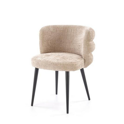 Scaun K575, bej - Cremona 14, stofa catifelata/otel, 62x64x79 cm