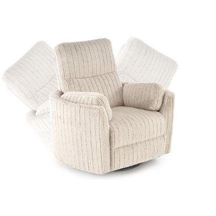 Fotoliu recliner PEGAS, stofa bej, 110x100/170x108/81 cm