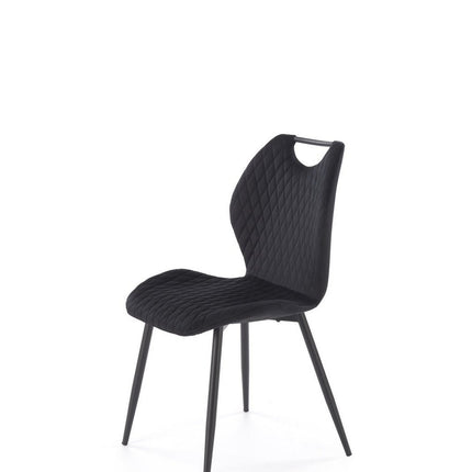 Scaun K569, negru - HLR 66, stofa catifelata/otel, 47x54x84 cm