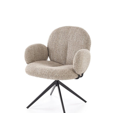 Scaun K568, bej inchis/negru, stofa clasica/otel, 65x64x82 cm