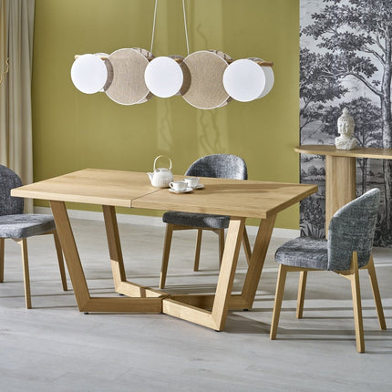 Masa extensibila MASSIVE 3, stejar natural, PAL furniruit/lemn, 160/250x90x77 cm