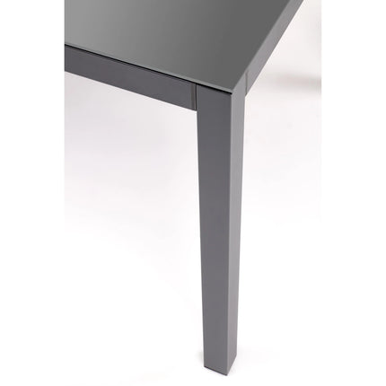 Masa gradina HOVER, gri/gri antracit, sticla/metal, 150x90x75 cm