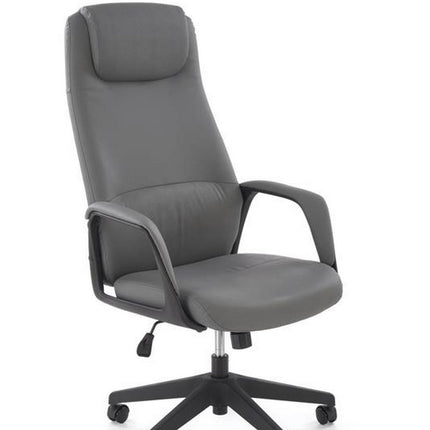 Scaun birou RAZOR, gri/negru, piele ecologica, 66x73x116-124 cm