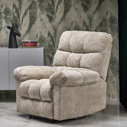 Fotoliu recliner AMORE, bej, stofa, 105x100x86 cm