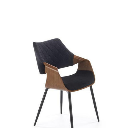 Scaun K586, negru - Bluvel 19, stofa catifelata/placaj indoit, 56x55x77 cm