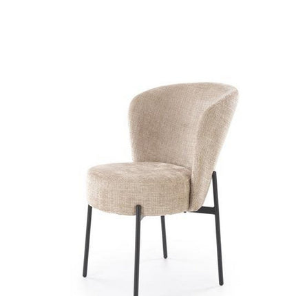 Scaun K590, bej - Cremona 14, stofa catifelata/otel, 55x66x80 cm