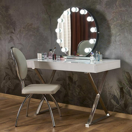 Oglinda TORANO, argintiu, cu iluminare LED, 70x70 cm