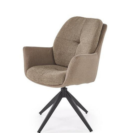 Scaun K591, maro/negru, stofa clasica/otel, 65x73x94 cm