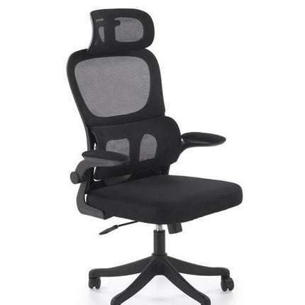 Scaun birou SOREN, negru, stofa clasica/plastic, 62x62x116/124 cm