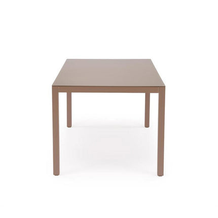 Masa gradina HOVER, bej/cappuccino, sticla/metal, 150x90x75 cm