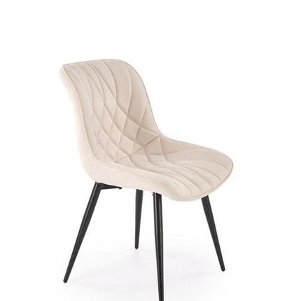 Scaun K567, bej - Havana 2, stofa catifelata/otel, 47x63x85 cm
