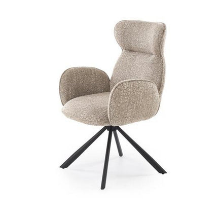 Scaun K571, bej inchis/negru, stofa clasica/otel, 63x64x93 cm