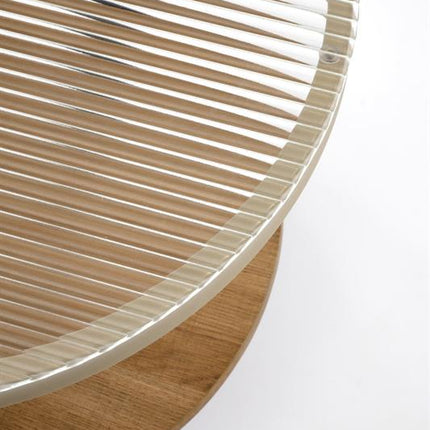 Masuta KAMALA, transparent/negru, 110x54x43 cm