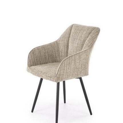 Scaun K576, bej/negru, stofa clasica/otel, 54x60x85 cm
