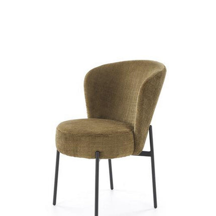 Scaun K590, verde olive - Cremona 38, stofa catifelata/otel, 55x66x80 cm