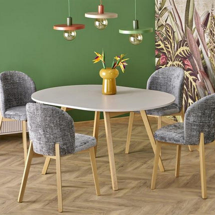Masa extensibila RUBEN, casmir/stejar, PAL, 102/142x102x73 cm