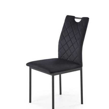 Scaun K577, negru - HLR 66, stofa catifelata/otel, 43x53x93 cm