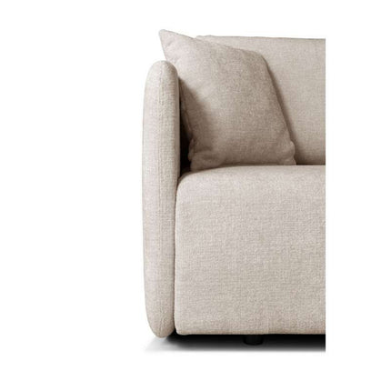 Canapea extensibila Allen, stofa catifelata gri - Element 04, cu lada depozitare, 217x98x92 cm
