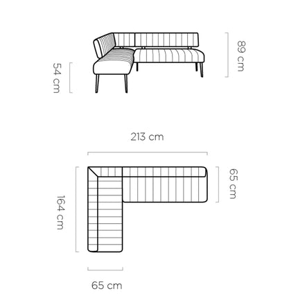 Coltar bucatarie ALTO, personalizabil, 213X164X54/89 cm