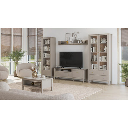 Polita perete living KLEO, taupe, PAL laminat, 160x20x21 cm