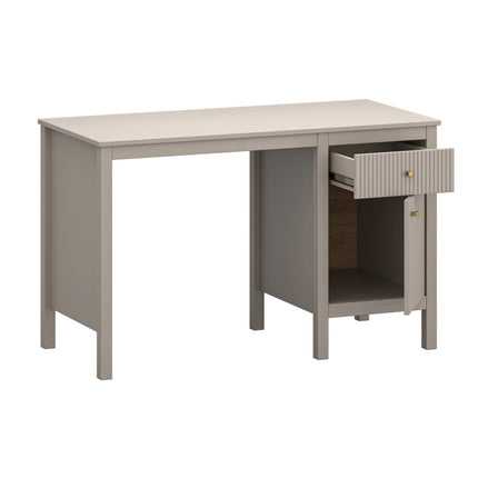 Birou cu picioare KLEO, taupe, PAL laminat, 120x56x75 cm