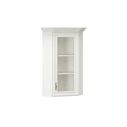 Vitrina suspendata IRYS, pin alb anderson, PAL laminat, 56x56x109 cm