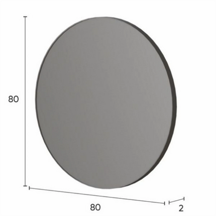 Oglinda rotunda perete DOMINICA, stejar, PAL laminat, 80x80 cm