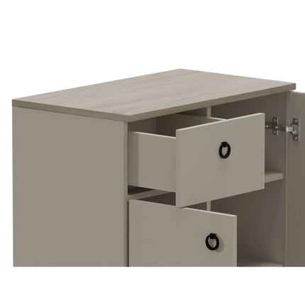 Comoda DOMINICA, grej/stejar, PAL laminat, 70x41x93 cm