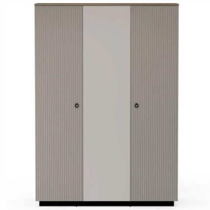Dulap modern dormitor DOMINICA, grej/stejar, PAL laminat, 153x60x218 cm