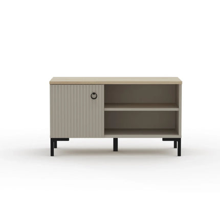 Pantofar de hol DOMINICA, grej/stejar, PAL laminat, 85x41x49 cm