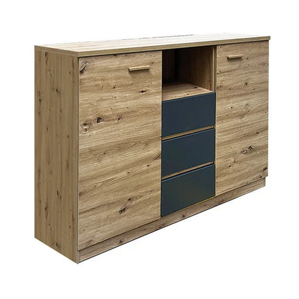 Comoda CANADA CX2, stejar artisan/gri grafit, PAL laminat, 130x42x105 cm