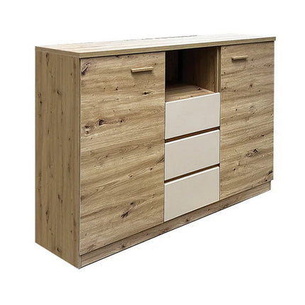 Comoda CANADA CX3, stejar artisan/casmir, PAL laminat, 130x42x105 cm
