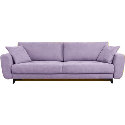 Canapea extensibila KARISA, stofa catifelata mov lila - Monolith 62, cu lada depozitare, 246x111x93 cm