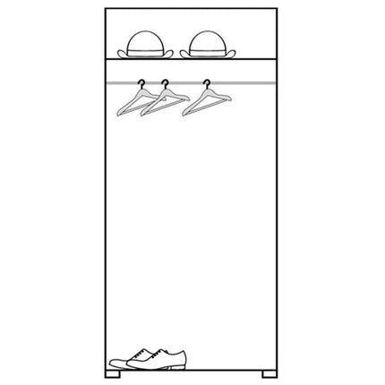 Dulap FOX1, eger/negru, PAL, 95x53x201 cm