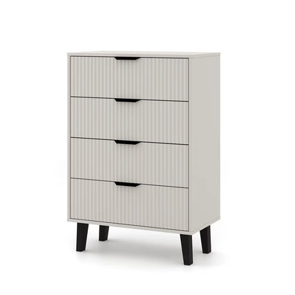 Comoda cu sertare inalta BORG, casmir, PAL laminat, 70x39x103 cm