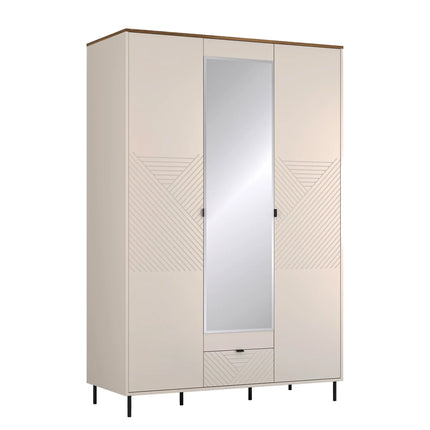 Dulap dormitor oglinda EVO, casmir/stejar, PAL laminat, 139x60x210 cm