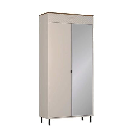 Dulap in doua usi EVO, casmir/stejar, PAL laminat, 90x40x194 cm
